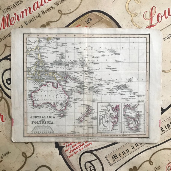 オーストララシアとポリネシアの古地図 - 1831年 - (オーストラリア