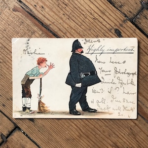 Postal antigua - Humor policial - 1918 - Raphael Tuck Serie 1274 - Lance Thackeray
