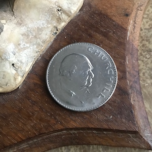 Vintage Winston Churchill Commemorative Crown Coin - 1965