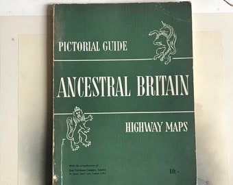 Antiek Boek - Ancestral Britain Pictorial Guide & Highway Maps - Londen 1953