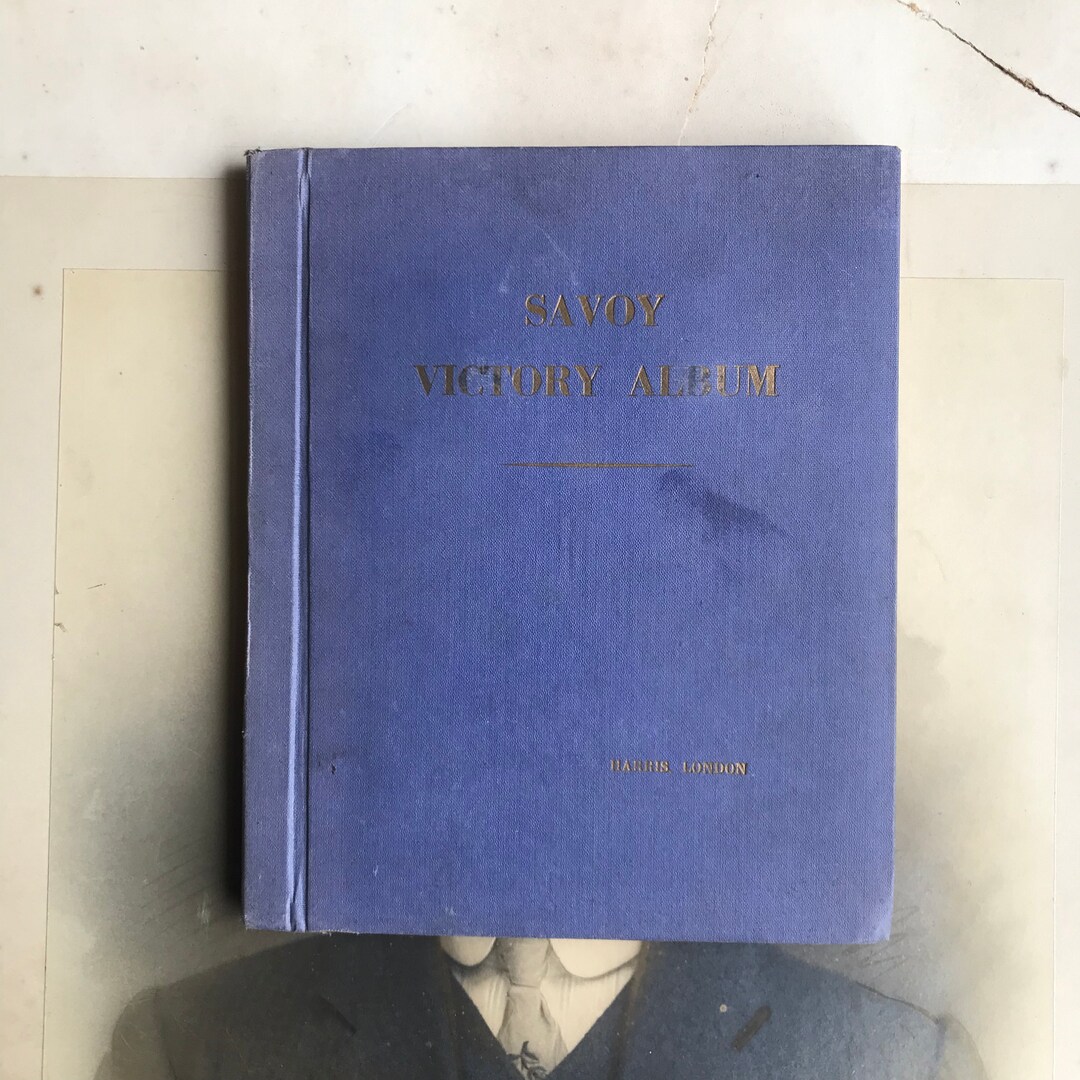 Antique Book Savoy Victory Stamp Album and 171 Stamps 8th June 1946