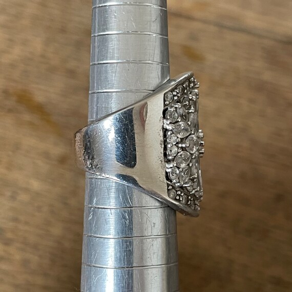 Fabulous Vintage Sterling Silver CZ Ring - UK Siz… - image 3