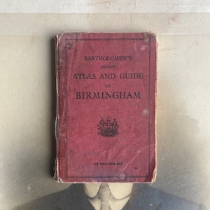Libro antiguo - Atlas de bolsillo de Bartholomew y guía de Birmingham Publicado por John Bartholomew & Son, Edimburgo, 1952