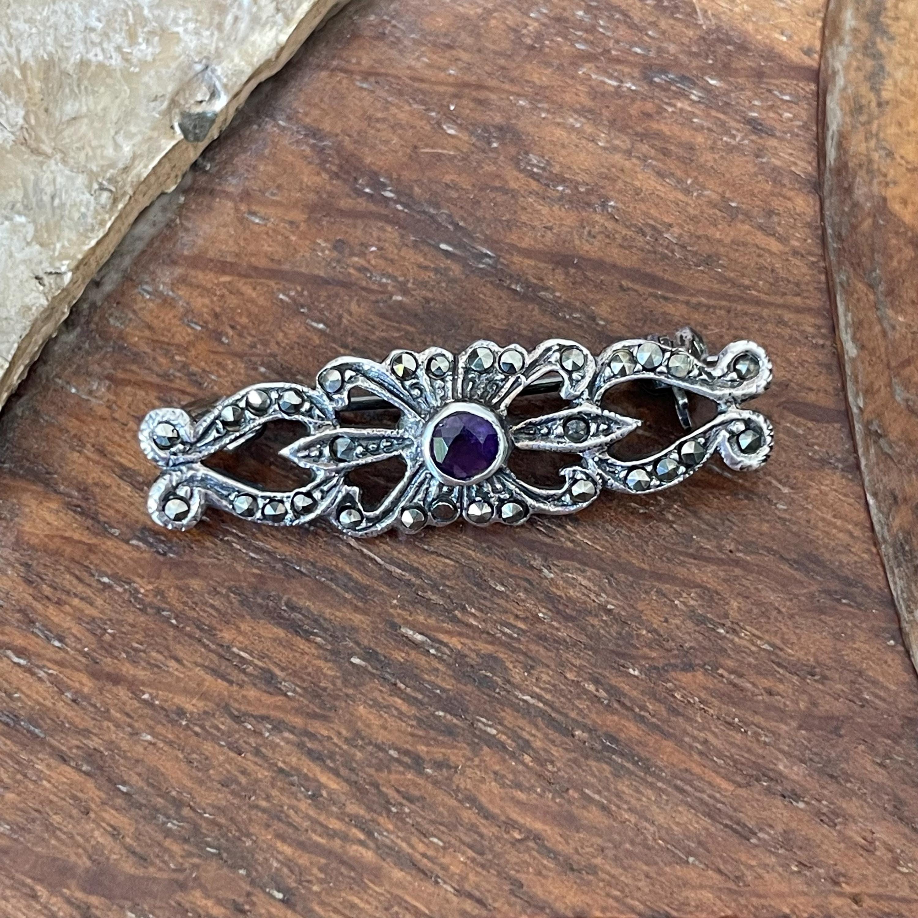 BROCHE À CHEVEUX AVEC AMÉTHYSTE Nous faisons revivre l'histoire