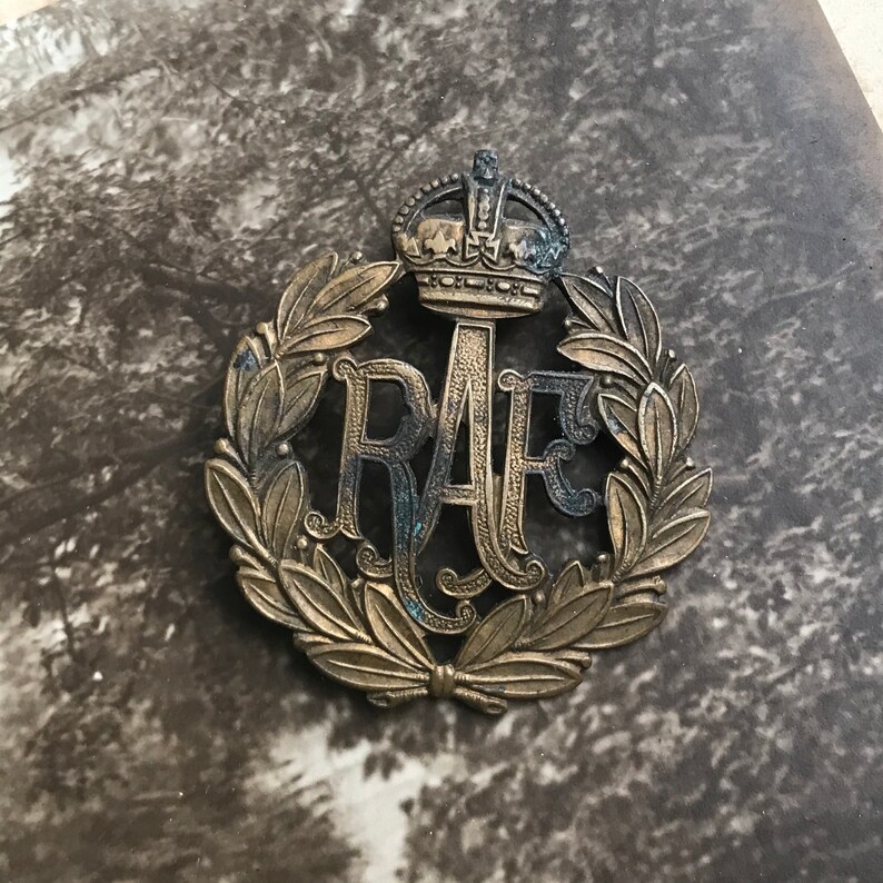 Vintage WWII RAF Cap Badge King's Crown | Etsy