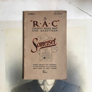 Livre ancien - The RAC Country Road Map & Gazetteer Angleterre et Pays de Galles - Somerset - c1920s