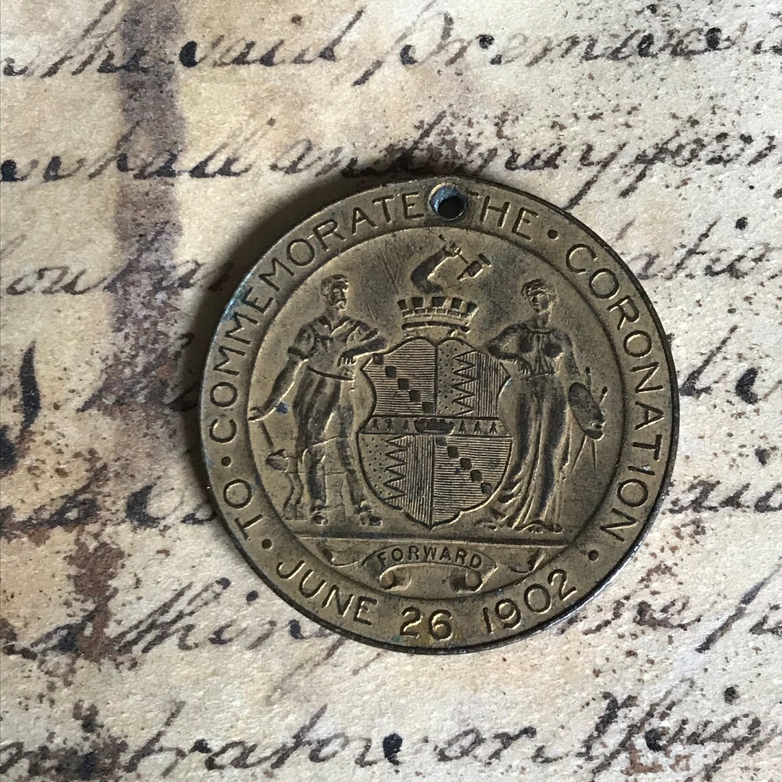 Antique Bronze Commemorative Birmingham Token Coronation of Etsy UK