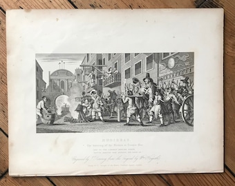 ウィリアム・ホガース、イギリスの画家 - 非常に希少 - オリジナルの鉄