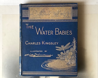 Antikes Buch - The Water Babies by Charles Kingsley - Veröffentlicht Macmillan & Co London 1886 - Illustriert von Linley Sambourne