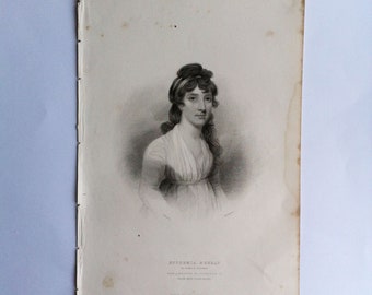 Antique Print - Euphemia Murray The Flower of Strathmore - 1853 -