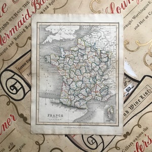 Carte antique de France - 1831 - Corse image 1