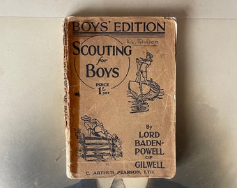 Antikes Buch - Jungen Edition Scouting For Boys Von Lord Baden-Powell Herausgegeben von C Arthur Pearson, London, 1937
