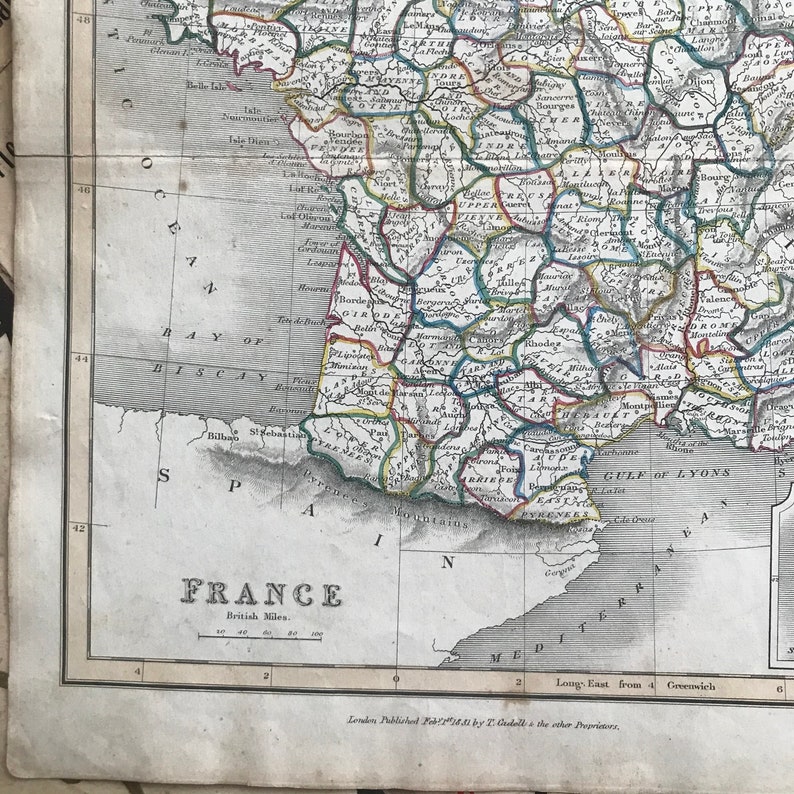 Carte antique de France - 1831 - Corse image 4