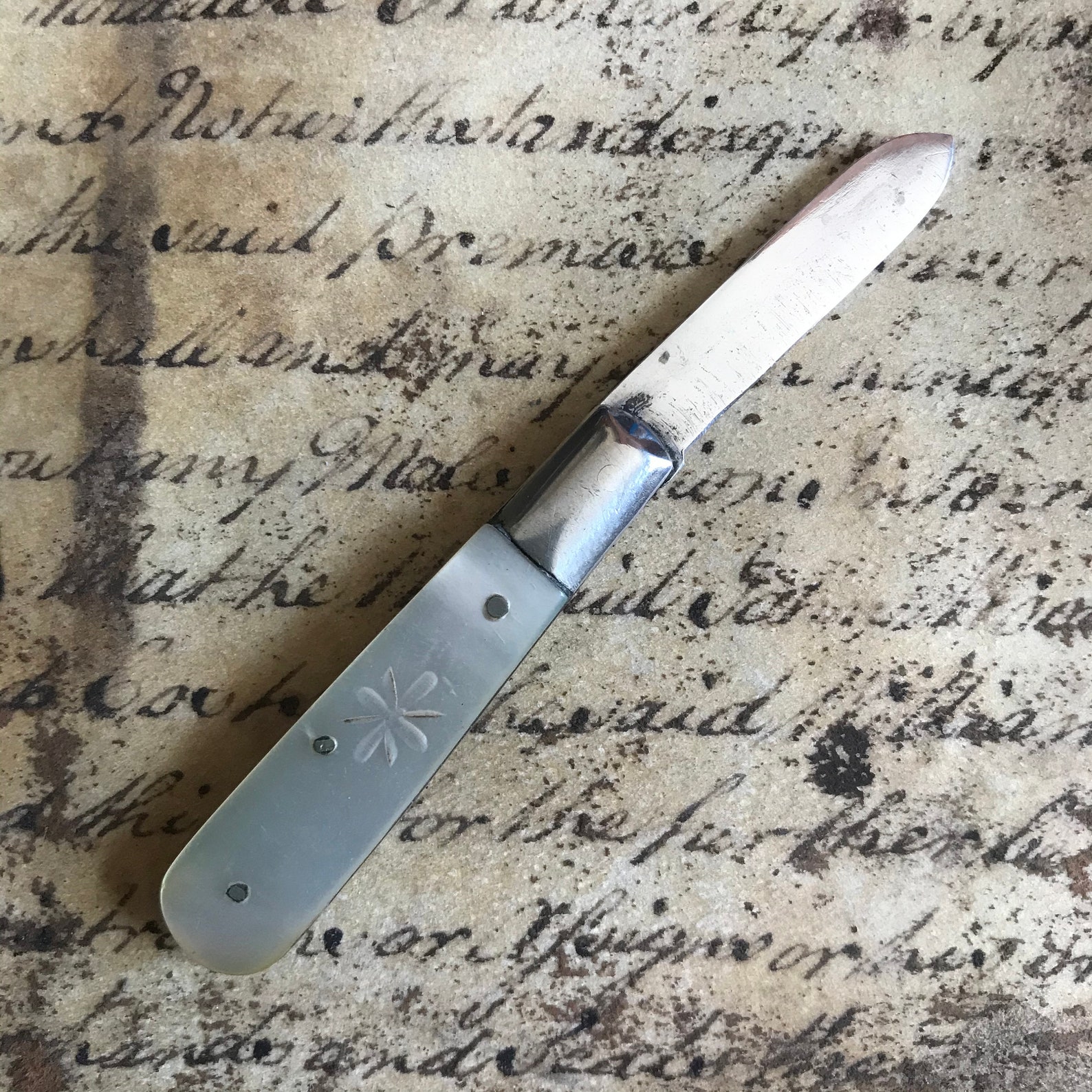 Antique Sterling Silver Fruit Knife Penknife Hallmarked Etsy