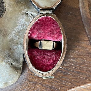 Fabulous Vintage 9ct Gold On Sterling Silver Signet Ring - UK Size L - US Size 5.75 - Hallmarked 925 -