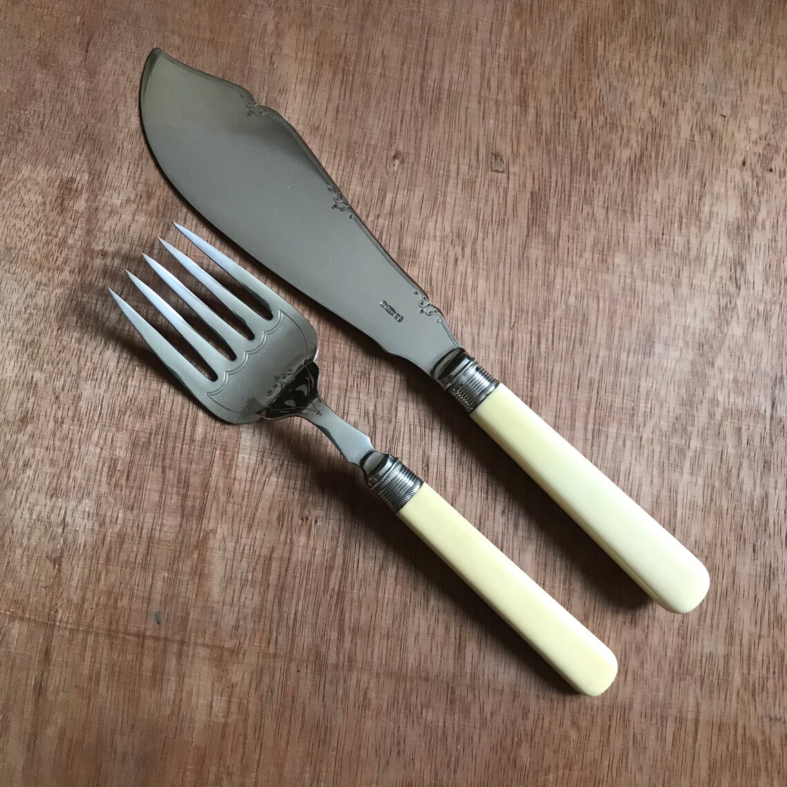 Antique Alex Duncan Fish Knife and Fork Serving Set Boxed Etsy