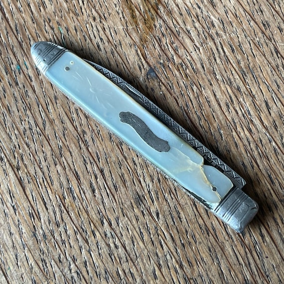 Antique Sterling Silver Fruit Knife – Mother of Pearl Handle