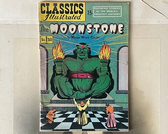 Libro antico - Classici illustrati - The Moonstone - N. 30 - Pubblicato nel 1946 -