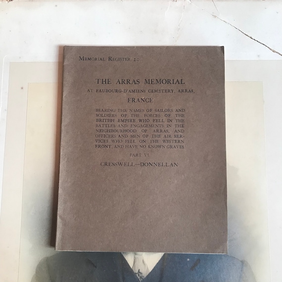 Antique Arras Memorial Book – France, 1928