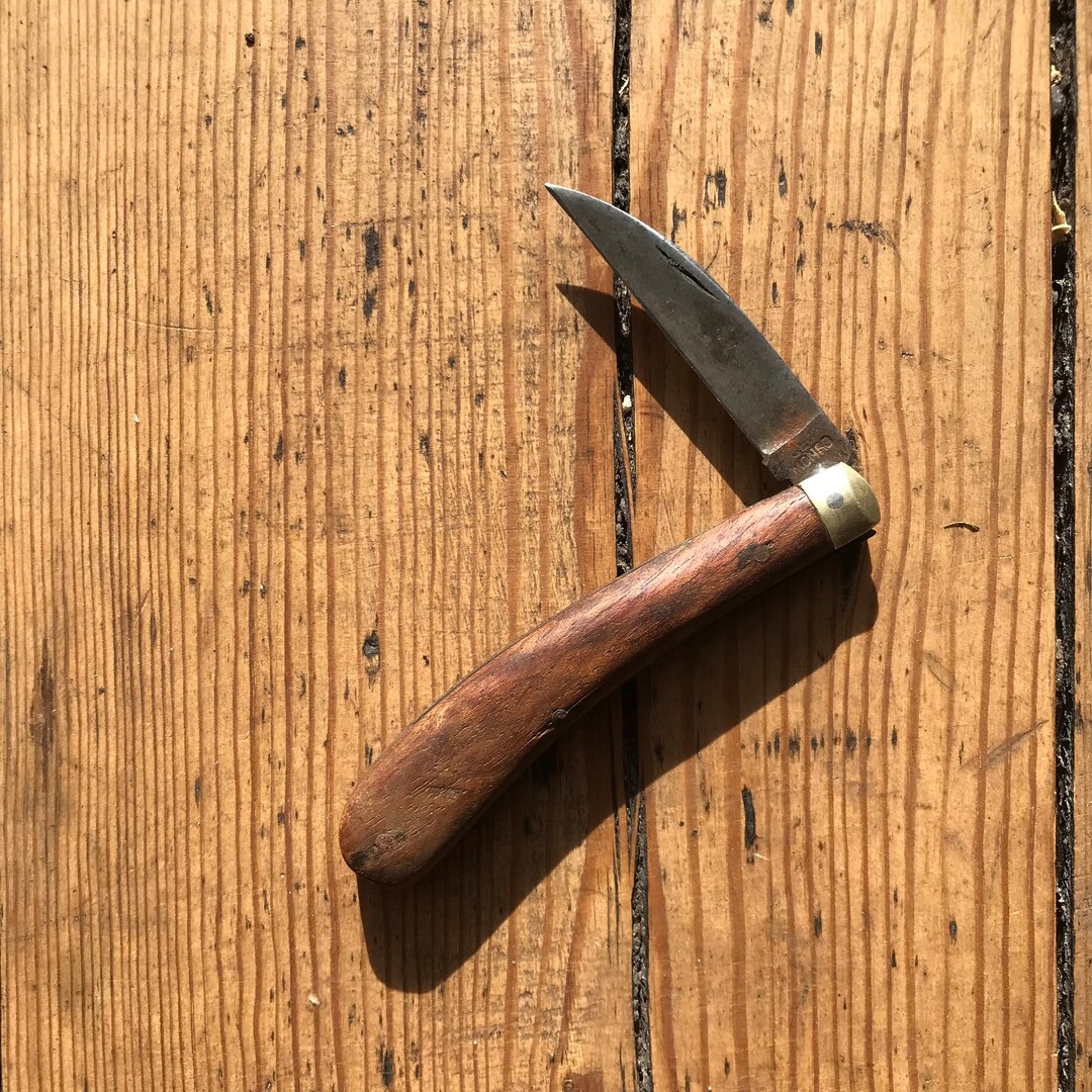 Vintage Pruning Knife Blade Marked Geo Monro Monro Trapper