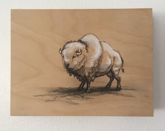 Buffalo Painting 8" x 6"