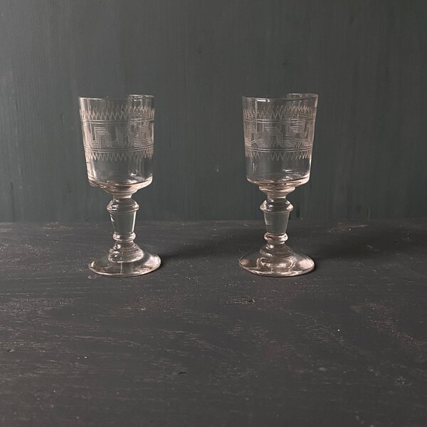 Antique liquor glasses 1900