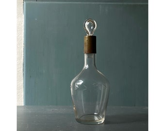 Carafe à liqueur ancienne 1900 gravée