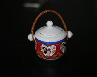 Vintage „Fine China“ Porzellan-Zuckerdose