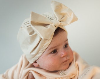 Oeko-Tex waterproof oversized beige turban® baby and child