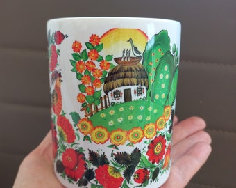 Gedruckt MUG Blume bemalt Geschenk