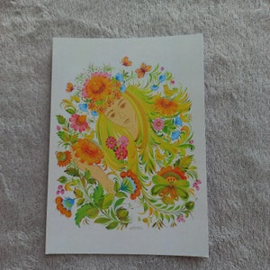 1 cartolina - SPRING girl