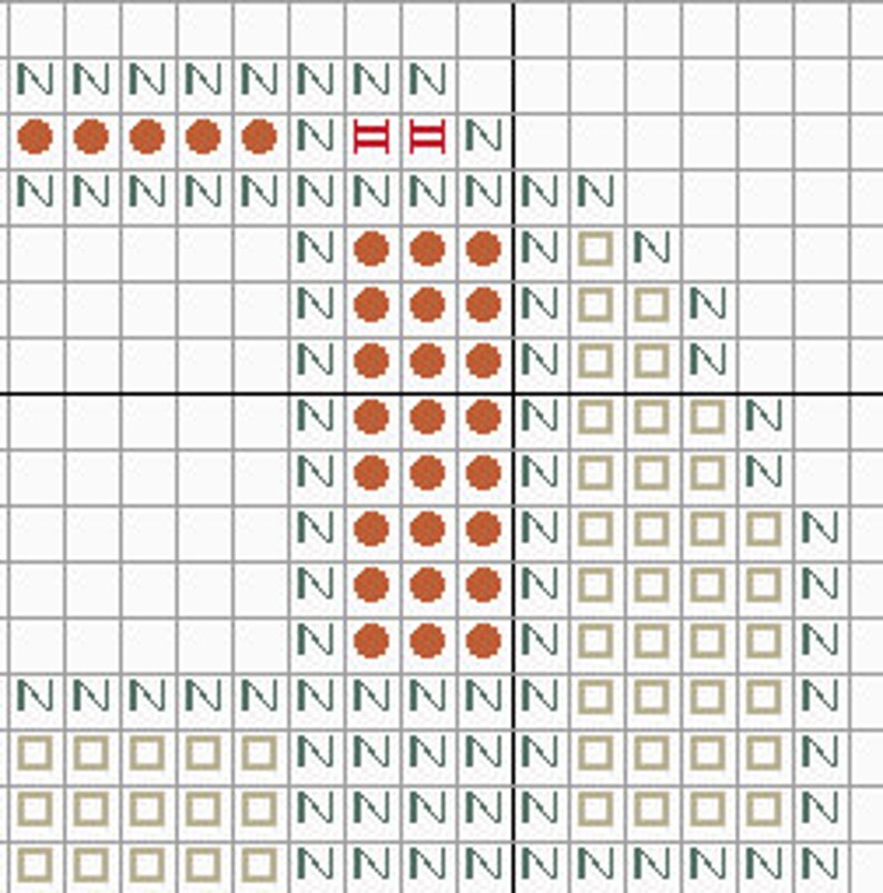 Cubic Hebrew font cross stitch Pattern. Hebrew Alphabet cross Etsy