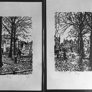 2 prints of Bruges