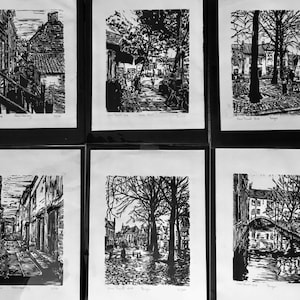 6 lino prints
