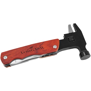 Engraved Hammer multi tool with Wood Handle - Gift Wrap Available.