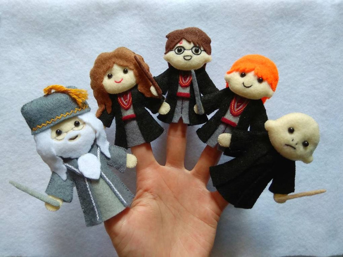 Harry Potter and friends inspired finger puppets Etsy