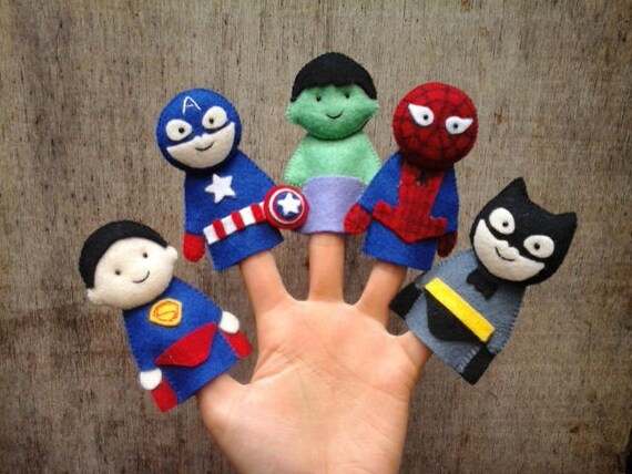 superhero finger puppets