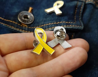 yellow ribbon Israel hostages Bring them home solidarity metal pin