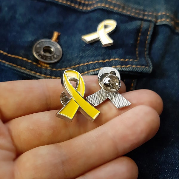 yellow ribbon Israel hostages Bring them home solidarity metal pin