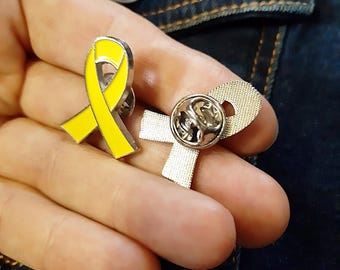 Ruban jaune Otages israéliens Ramenez-les chez vous Épingle en métal de solidarité - Livraison gratuite dans l&#39;UE !!!