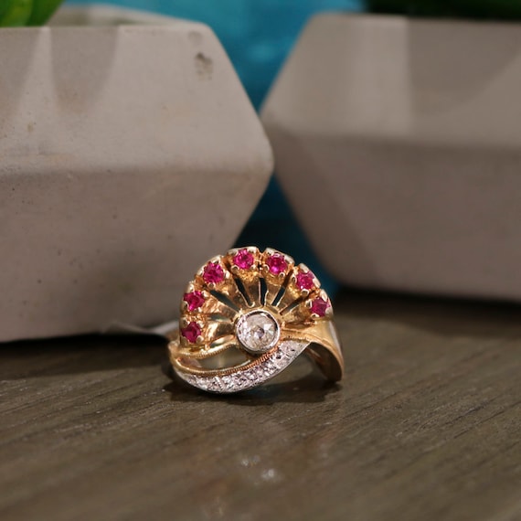 Deco Statement Ring - image 2