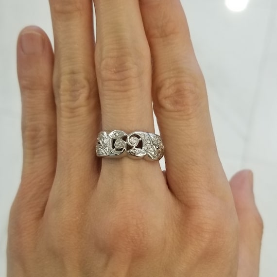 Floral Inspired Diamond Ring - image 4