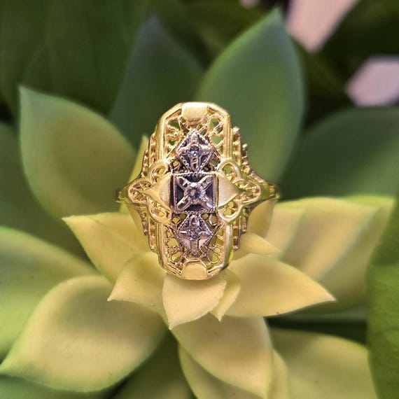 Art Deco Revival Statement Ring - image 1