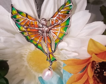 Art Nouveau Fairy Broach and Pendant