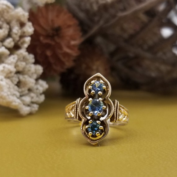 Edwardian Three-Stone Ring - image 1