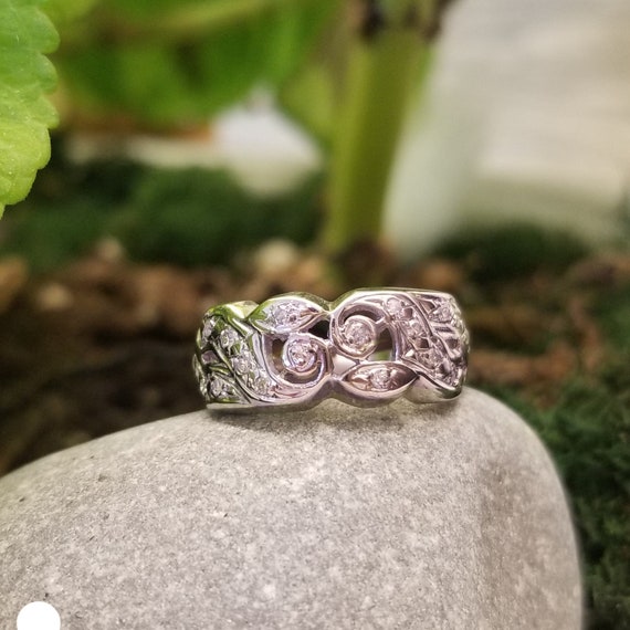 Floral Inspired Diamond Ring - image 2