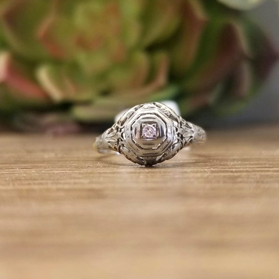 Art Deco Engagament Ring - image 1