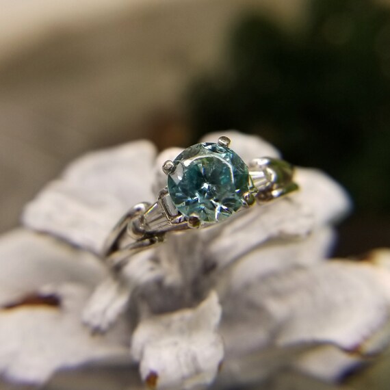 Blue Zircon Ring