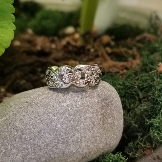 Floral Inspired Diamond Ring - image 1