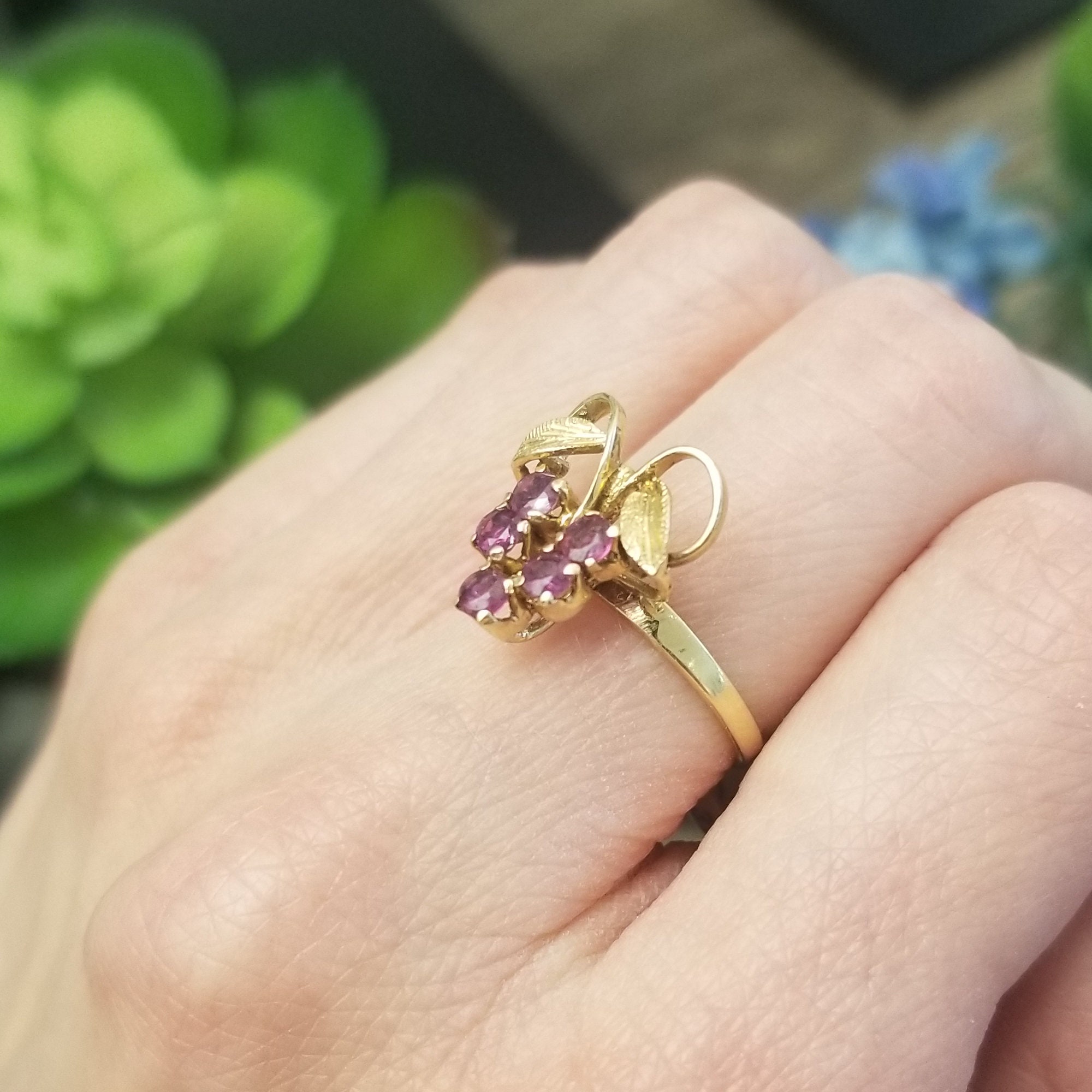 Vintage Grape Ring - Etsy